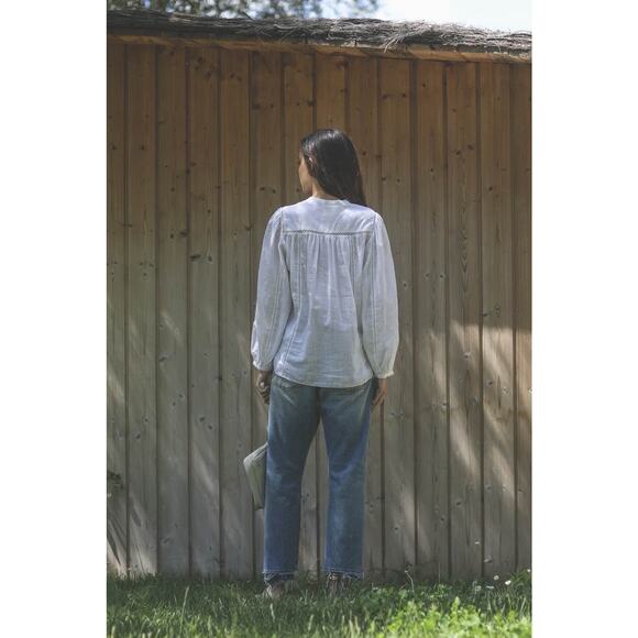 Isabel Marant Etoile Leonard Quiet Luxury White Crochet Blouse Top 38 M - Picture 4 of 11